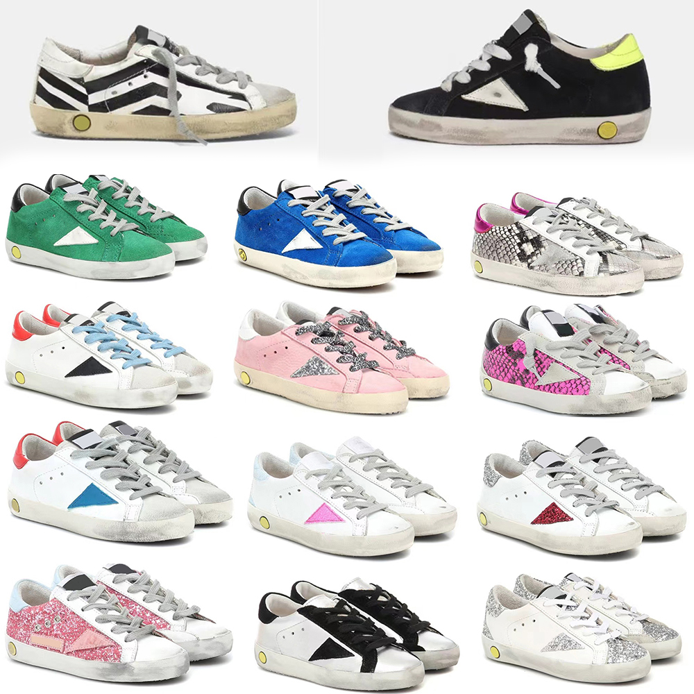

Designer Childrens Sneakers Golden Superstar Kids Shoe Sequin Classic White Do-old Dirty Child luxury Casual Cute shoes, #19