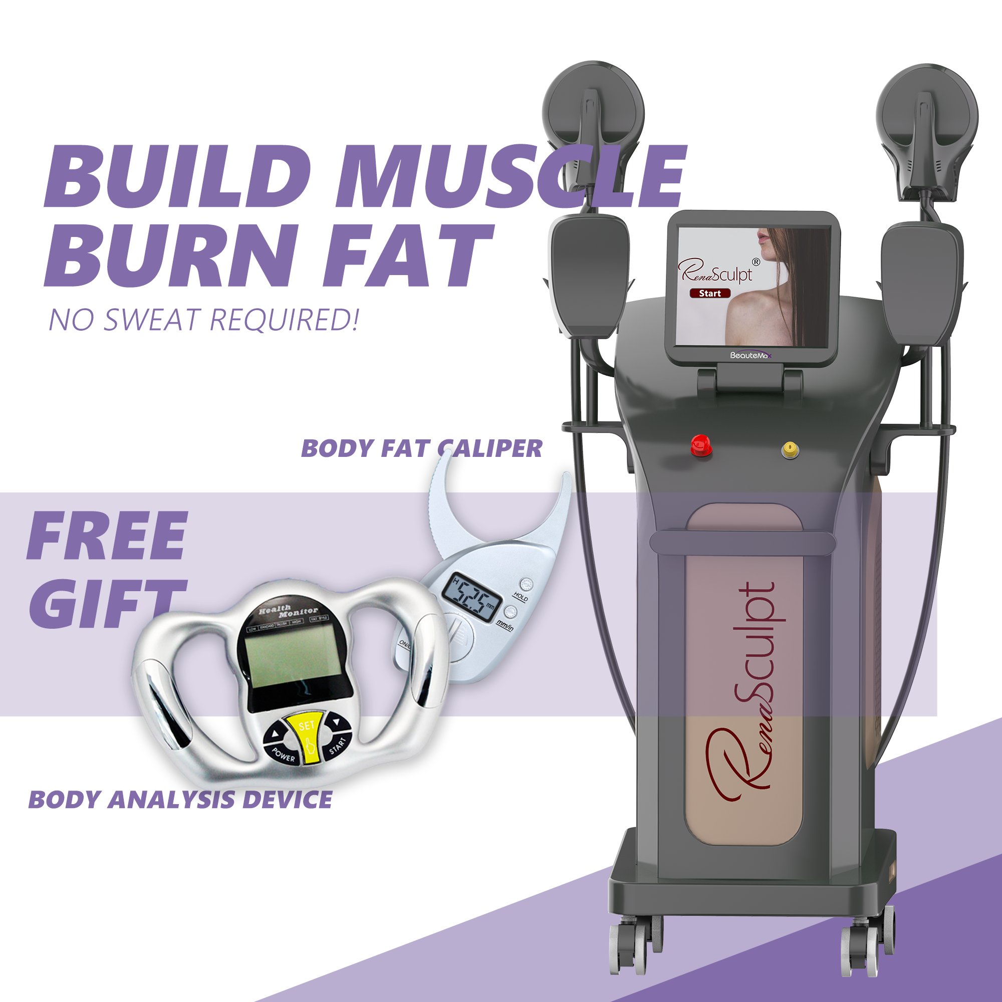 Max 5 Manipter Body Sculpting Autres équipements de beauté EMSSCulpt 13 Tesla Sculpt Building Muscle Repoval Ems Machine