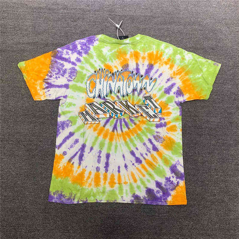 

Chinatown Tie Dye T-shirt Men Women Best Quality China Town Market Tops TeeT220721