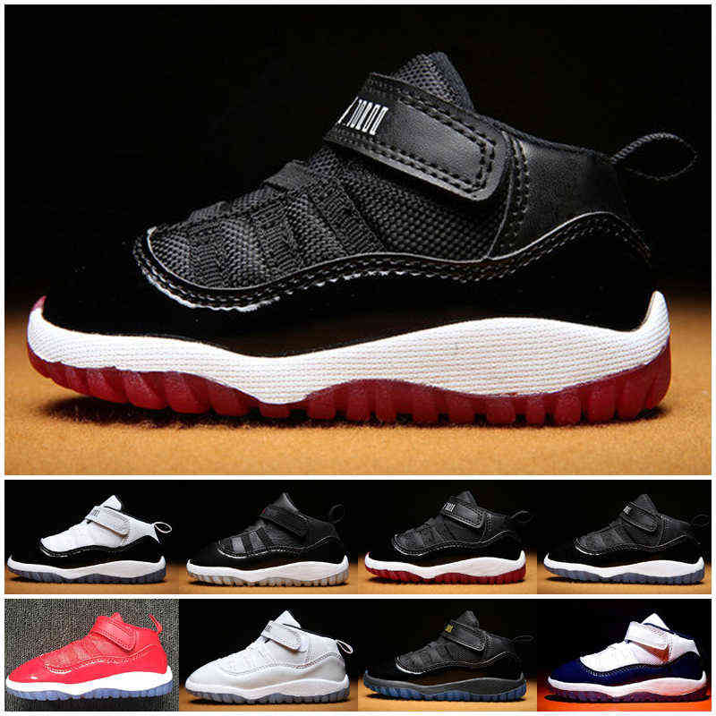 

Gym Red Jumpman XI 11 Toddler shoes Bred Space Jam Kids Basketball Sneaker Concord Gamm Blue New Born Baby Infant 11s Shoes Euro 22-27, As photo 1