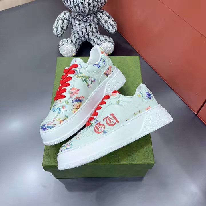 

Platform sneakers bee Casual shoes Luxurys Designers Womens Shoe Italy Green And Red Web Stripe Rubber Sole Stretch Cotton Low Top Mens Sneakers oo55