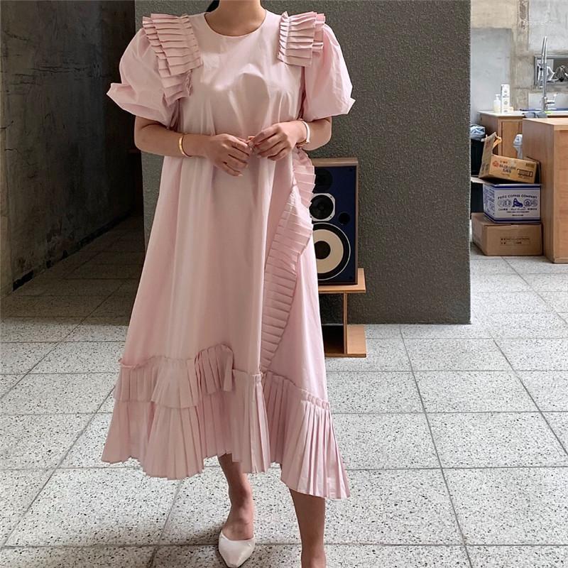 

Plus Size Dresses 2022 Age-reducing Pleated Design Super Nice Mid-length Dress Women Jasp22, Khaki