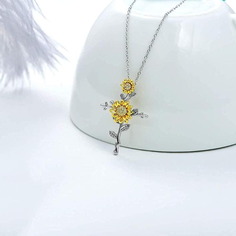 

Pendant Necklaces Black Seed Sunflower Necklace For Women Heart Pendants Fashion Jewelry Girls Gifts YN031Pendant