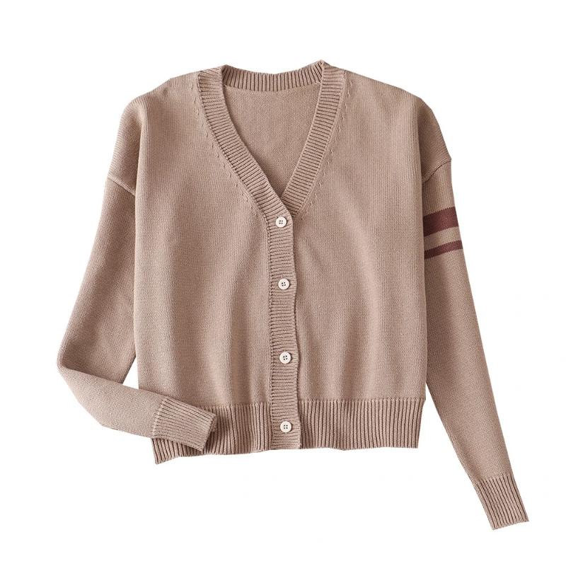 

Clothing Sets Korean School Uniform Jk College Style Knit Cardigan Fashion V-neck 3 Colors Girls British Soft Sister SweaterClothing, Khaki