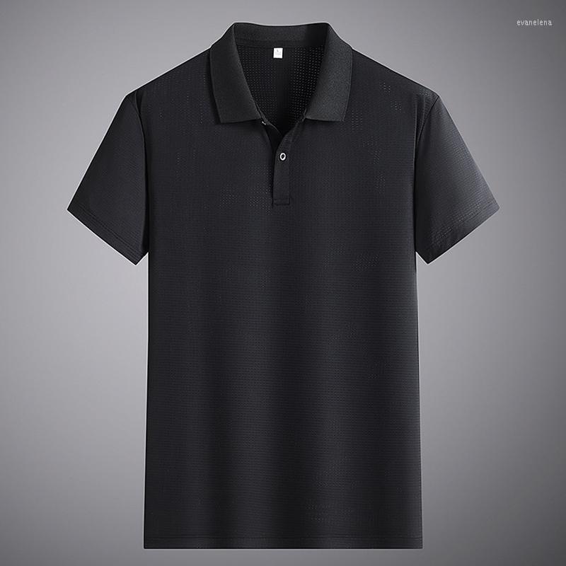 

Men's Polos Summer Shirt Men Solid Color Shirts Short Sleeve Casual Fashion Cool Breathable Tops Black White High QualityMen's Men'sMen's Ev