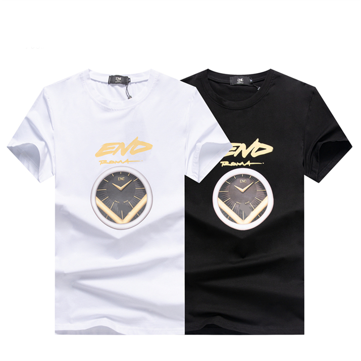 

Summer Brand Mens T Shirt Fashion Men Women Designers Clothing High Quality Short sleeve casual loose Couple Tee@93, Black