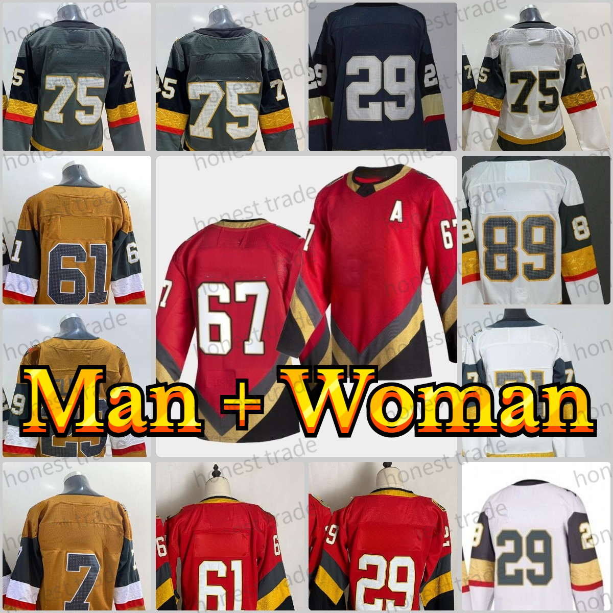 Women Ice Hockey 29 Marc-Andre Fleury Red Reverse Retro Jersey 61 Mark Stone Alex Pietrangel 67 Max Pacioretty 75 Ryan Reave Grey White Mens Jers