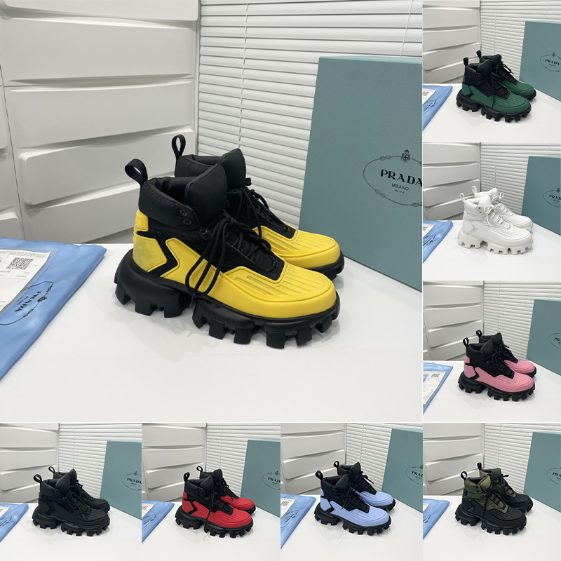 

[prada] for Casual Shoes Cloudbust Thunder sneakers Mens woman High platform 3D runner Trainer knit fabric Low Top Light Camouflage Capsule Series Rubber womens Shoe, Need box