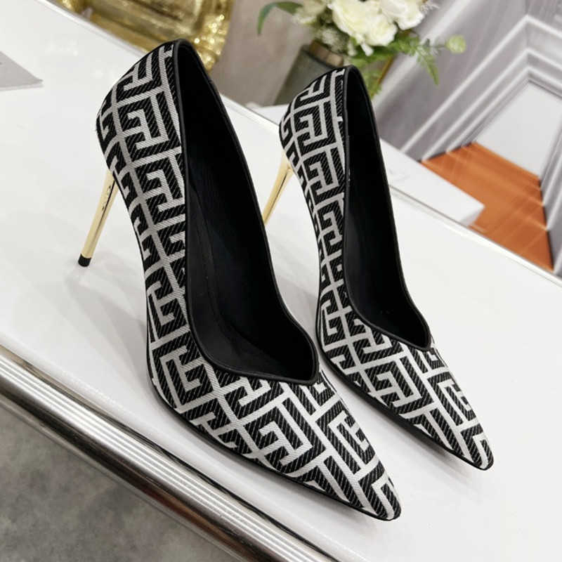 

2022 Spring Fashion Womens High Stiletto Heel Pump Shoes Ladies Designer Luxury Pointed Toe Slip On Sexy Business Dress Shoes