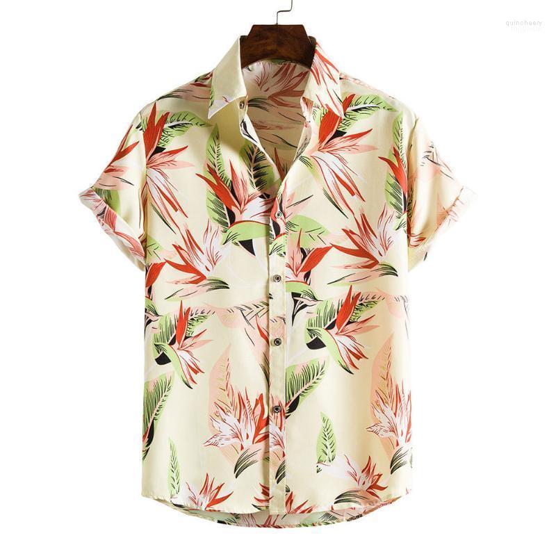 

Men's Casual Shirts Summer Hawaiian Shirt Mens Beach Short Sleeve Flowers For Man Floral Printed Camisa Hawaiana HombreMen's Quin22, Dc72 black