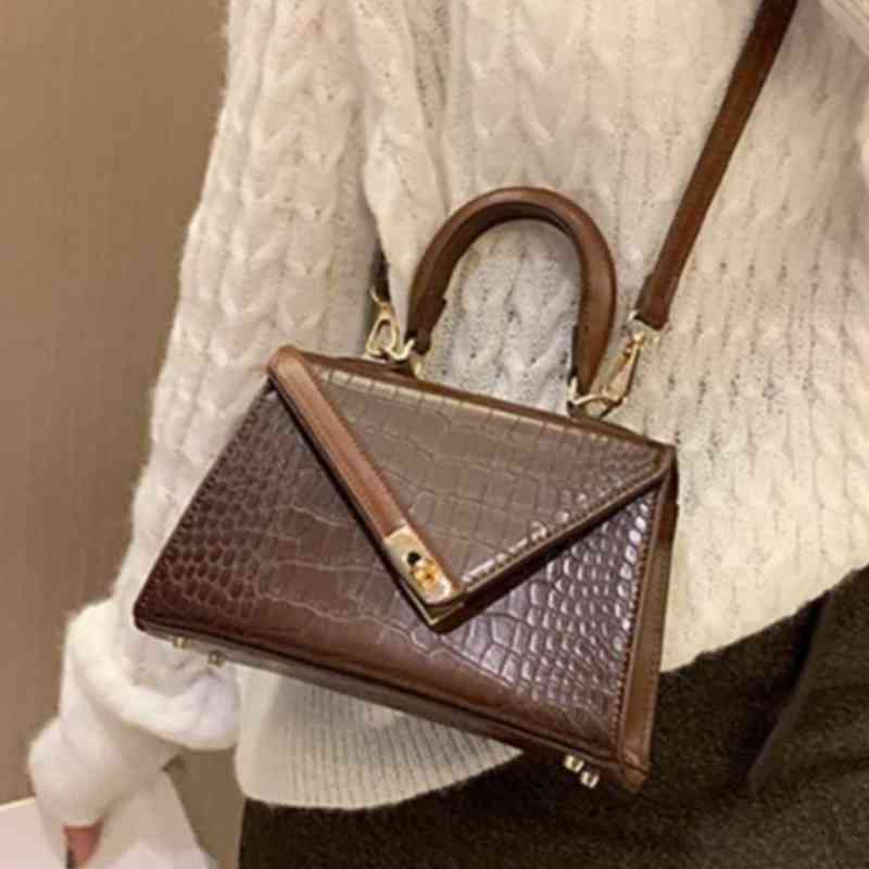 

Evening Bags Female Bag Handbag Shoulder Designer Handbags Pu Crossbody Lock Luxury Flap Purse Solid Color for Women Messenger 2022 220630, Brown