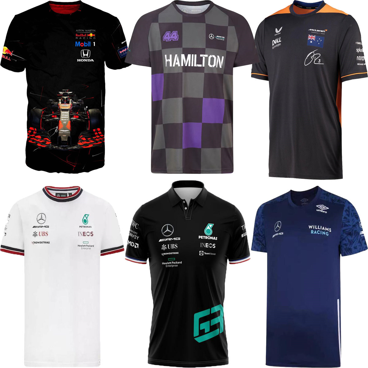 

2022 2023 AMG Petronas F1 Rugby Jersey Lewis Hamilton Special Edition 100 Grand Prix Wins T-Shirt Competitive version S-5XL, Beige