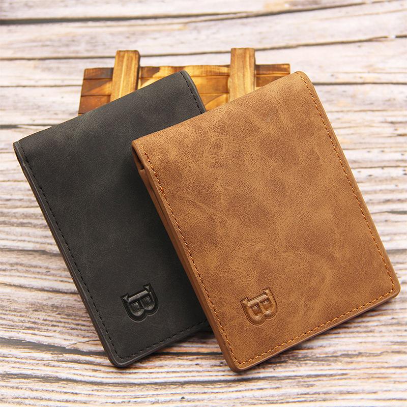 

Wallets Men Business Small Money Purses Design Dollar Price Top Thin Wallet With Coin Bag Zipper WalletWallets, Black