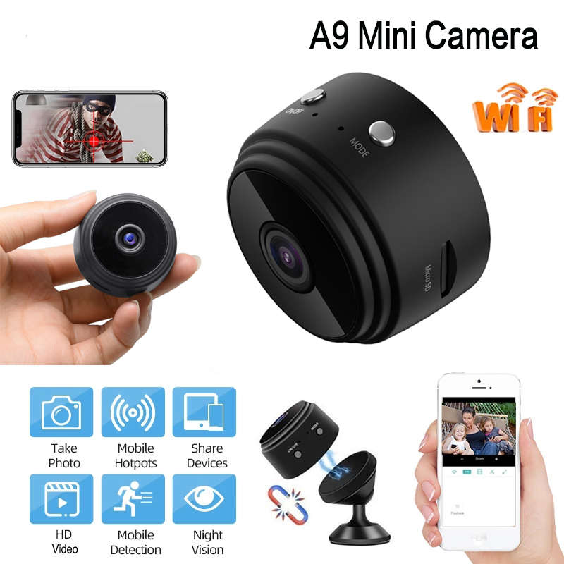 

Telecommunications A9 Mini Surveillance Cameras With Wifi Hd Camera Sensor Night Vision Camcorder Web Video Surveillance Smart Life Home Sec