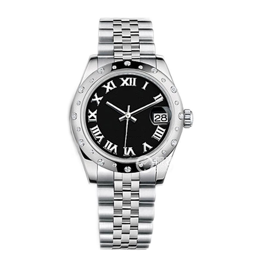 

High Quality Asian Watch 2813 Sports Automatic Mechanical Ladies Wrist Watch 178344 31mm black Roman Dial Stainless Strap Fashion Datejust Valentine's Day Gift
