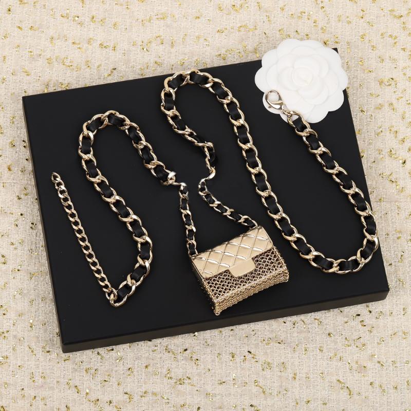 

Belts Fashion Bag Cowhide Belt Charm Waist Chain Necklace Women Man Luxury Jewelry Top Quality Designer Trends Bijoux, As pic