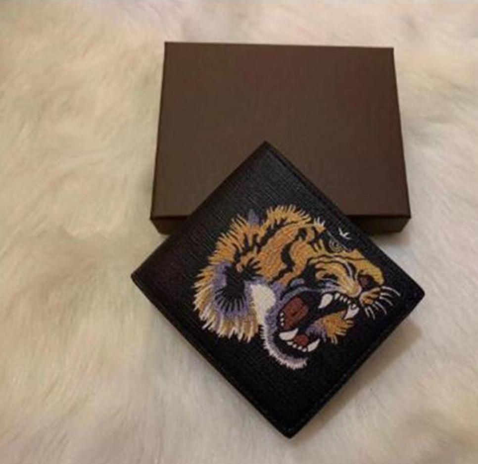 

Mens Wallet top quality Men's Gunuine Leather Wallets For Men Purse Wallet Designer Animal printed with box dustbag 4