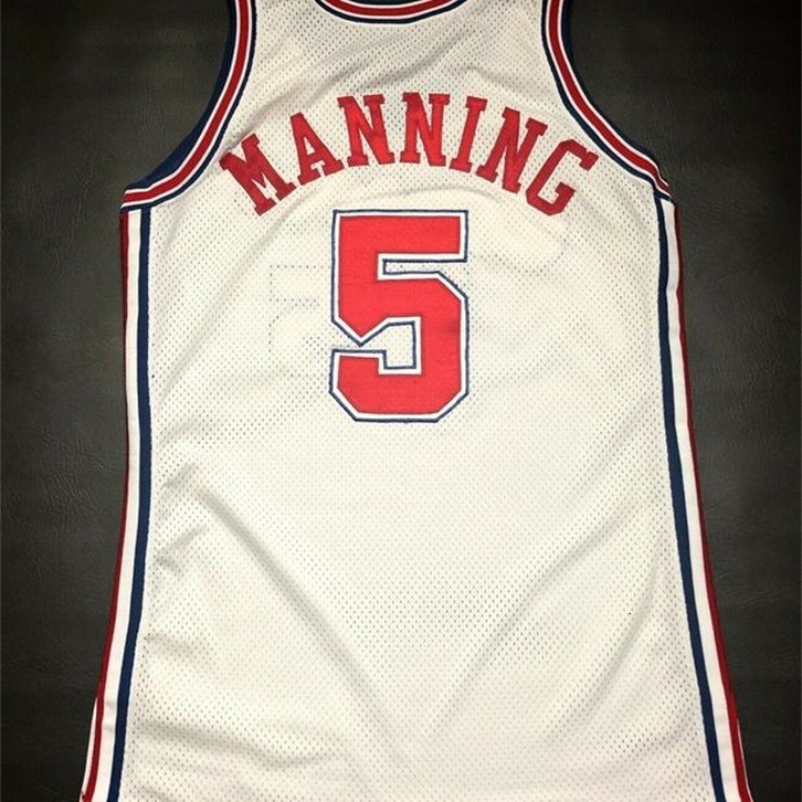 

Chen37 rare Basketball Jersey Men Youth women Vintage 5 Danny Manning Champion 1991 High School Size -5XL custom any name or number, White women s-2xl