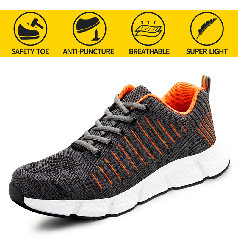 

Safety Shoes Safety sneakers Fashion Breathable Steel toe cap Anti-smashing Anti-piercing Non-slip Hiking Boots