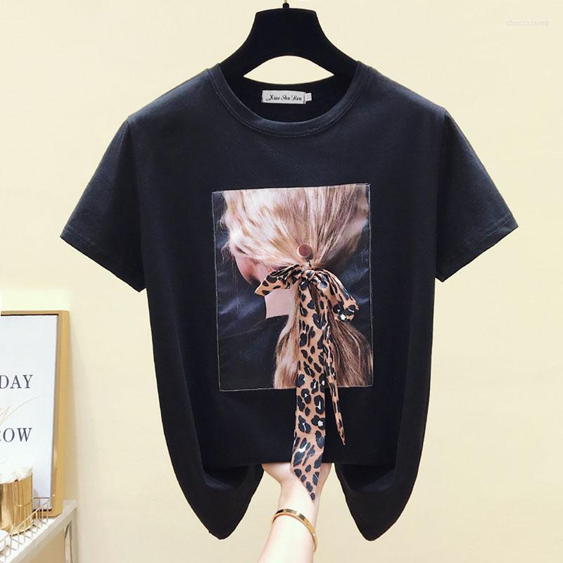 

Women' Blouses & Shirts Korean Fashion Women Clothing 2022 Ladies Tops Short Black O-Neck White Blusas Femininas For 0650