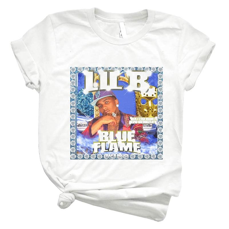 

Men' T-Shirts Lil B Blue Flame Mixtape 45 TShirt For Boys Women Vintage Customize Trending Unisex Shirt Men Girls, Men-darkpurple