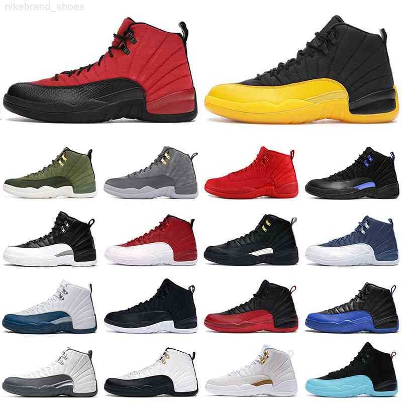 

basketball shoes 12s jumpman 12 Twist Reverse Flu Game Taxi Dark Concord University Gold Gym Red The Master mens trainers sneakers, #14
