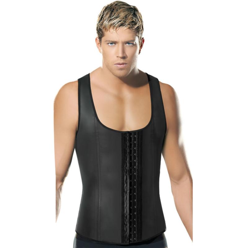 

Men' Body Shapers Large Size 2XL/3XL Fat Burning Abdominal Curl Building Vest Rubber Double-breasted Design High Quality Fitness ShapersMen