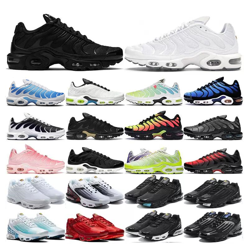 

Topquality tn plus 3 running shoes Tn mens women triple white black Laser Blue Volt Glow Oreo womens Breathable sneakers trainers outdoor sports EUR 36-46