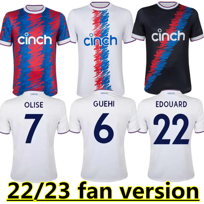 

S- 22 23 CRYSTAL OLISE Soccer Jerseys PALACE ZAHA EZE J.AYEW BENTEKE MILIVOJEVIC, Blue