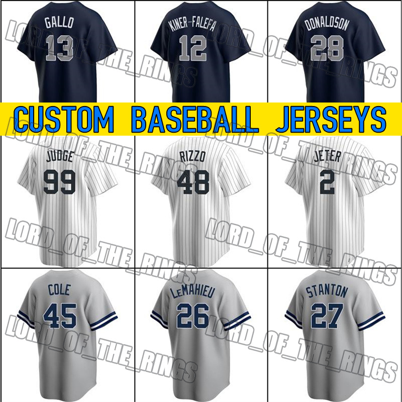 

New Baseball York 99 Aaron Judge Jersey Anthony Rizzo Derek Jeter Gerrit Cole Jerseys DJ LeMahieu Giancarlo Stanton Joey Gallo Gleyber Torres Babe Ruth, Youth cusotm jersey (yj)