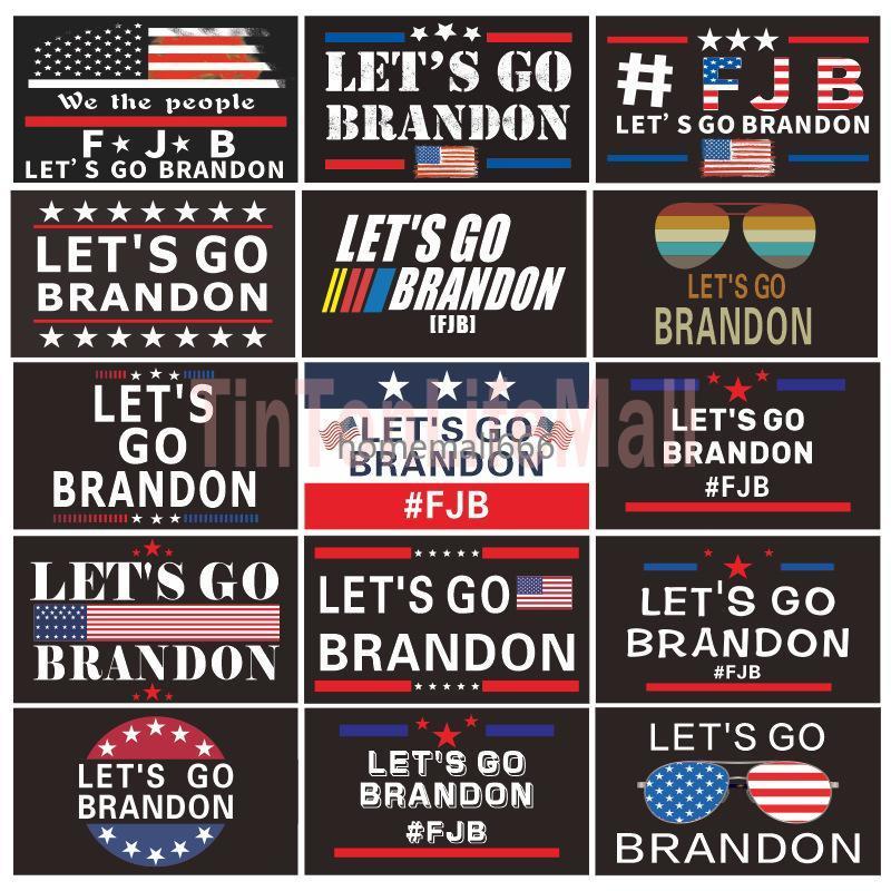 

54 Style Lets Go Brandon Flag 90*150cm Outdoor Indoor Small Garden Flags FJB Polyester Banner Trump Election Presidential Flag Biden AA