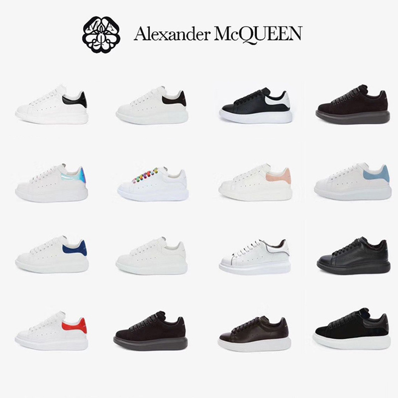 Lace Up Alexander Mcqueens Mcqueen Designer Shoes Platform Men Women Oversized Sole Low Top Sneakers Mens Womens Luxury Flat Sneaker Trainers Size 3