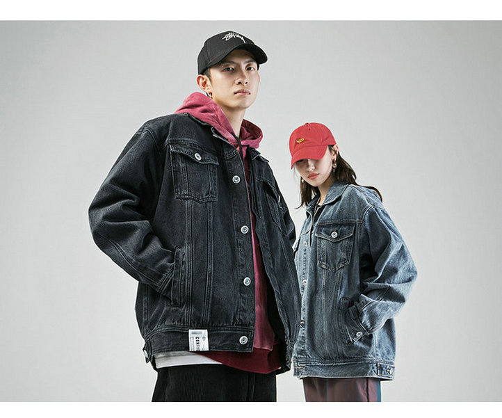 

Denim Jackets For Men 2022 Spring Autumn Men's New Fashion Thicken Washed Cotton Loose Lapel Casual Jacket Tops Coat, Blue