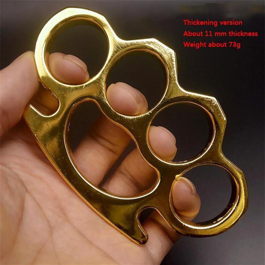 

Thickened Metal Finger Tiger Safety Defense Brass Knuckle Duster Self-defense Equipment Bracelet Pocket Ed258U
