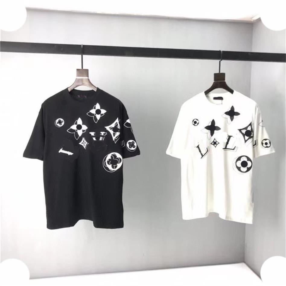 

T-shirt short sleeve men and women 2022 fashion new star with Sichuan long casual loose half sleeve cotton round neck shirt couple 1314, White