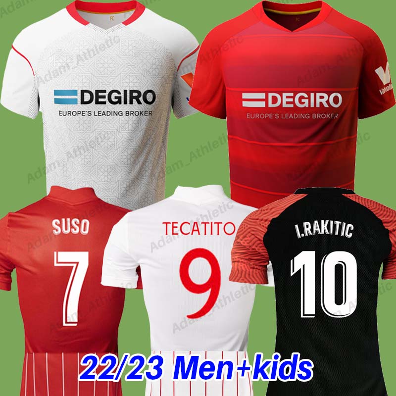 

2022 TECATITO I.RAKITIC Seville soccer jerseys 22 23 J.NAVAS SUSO J.KOUNDE football shirts L.OCAMPOS Y.EN NESYRI MONTIEL ACUNA jersey men kids kit Camiseta de palanganas, 22-23 home+ucl