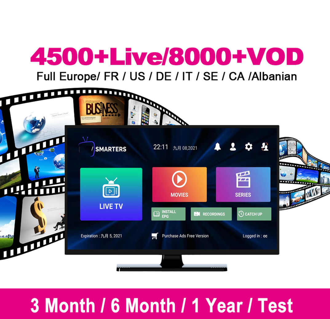 

2022 IPTVM3U computadoras con Android Apple Smart TV es estable para su uso en Europa, América Árabe Estados Unidos. XXX 4K test