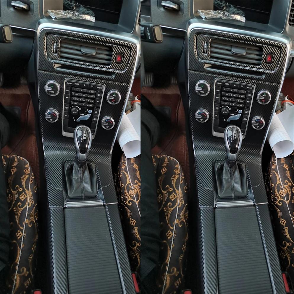 

For Volvo V60 S60 2011-2018 Interior Central Control Panel Door Handle 5D Carbon Fiber Stickers Decals Car styling Accessorie1988, Left hand drive