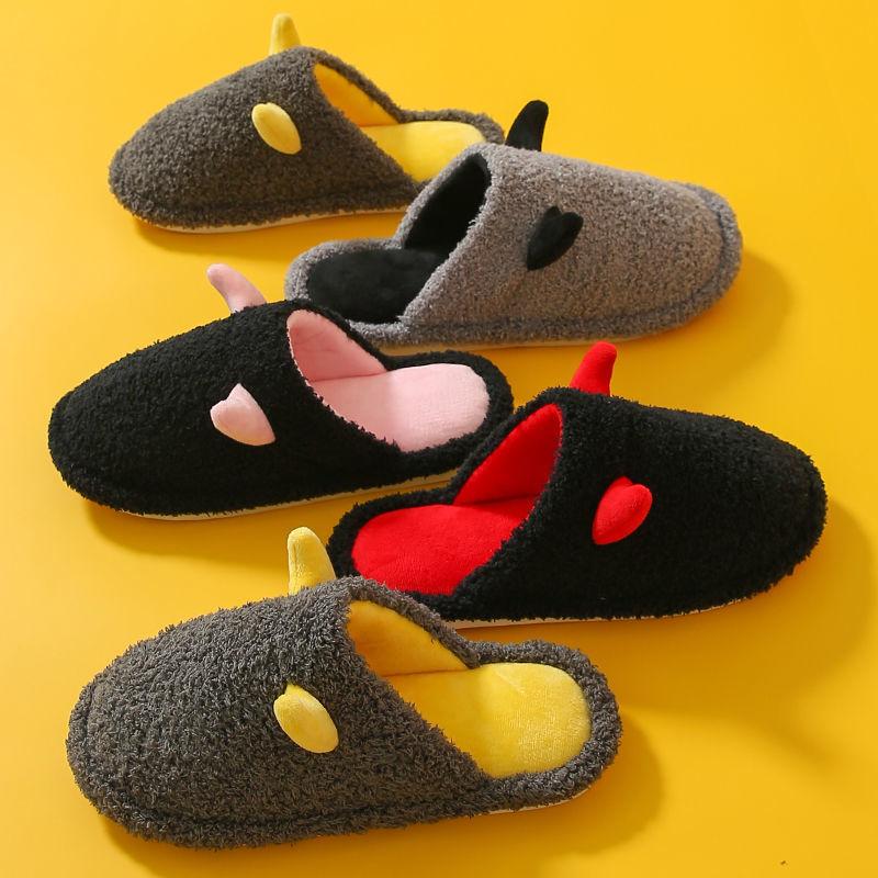 

Slippers Women Indoor Warm Plush Home Slipper Autumn Winter Shoes Woman House Flat Floor Soft Slient Slides For BedroomSlippers, Pink