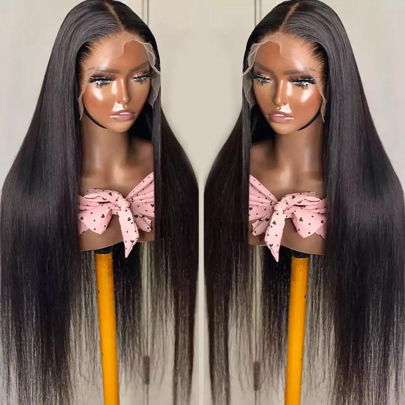 

Lace Wigs In 13x4 Hd Transparent Front Human Hair Brazilian Bone Straight Wig For Women PrePlucked 4x4 Closure WigLace, 13x1 6x1 tpart wig