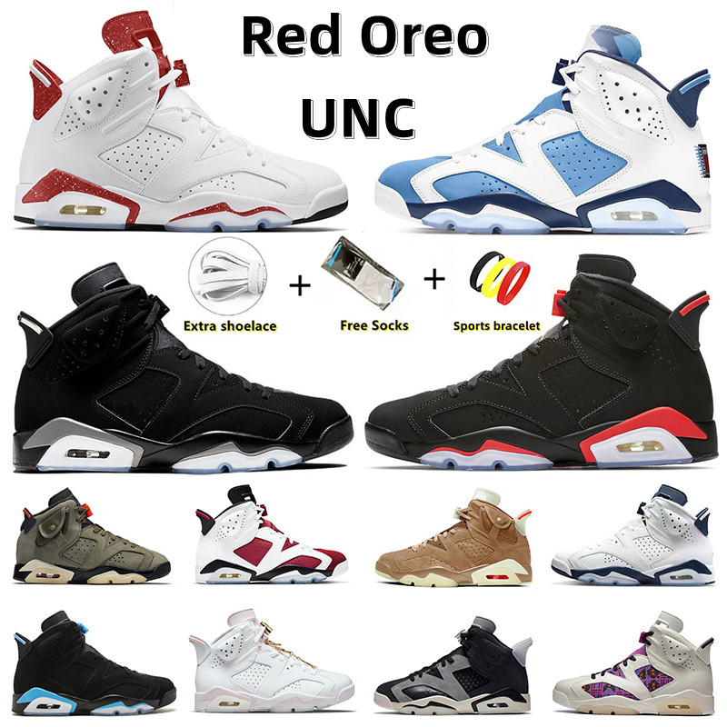 

Jumpman 6 men basketball shoes UNC Metallic Silver Georgetown Red Oreo Mint Foam Tiffany Blue Triple Black Cat Oreo Floral Green Plate-forme sports sneakers Designer, Color#10