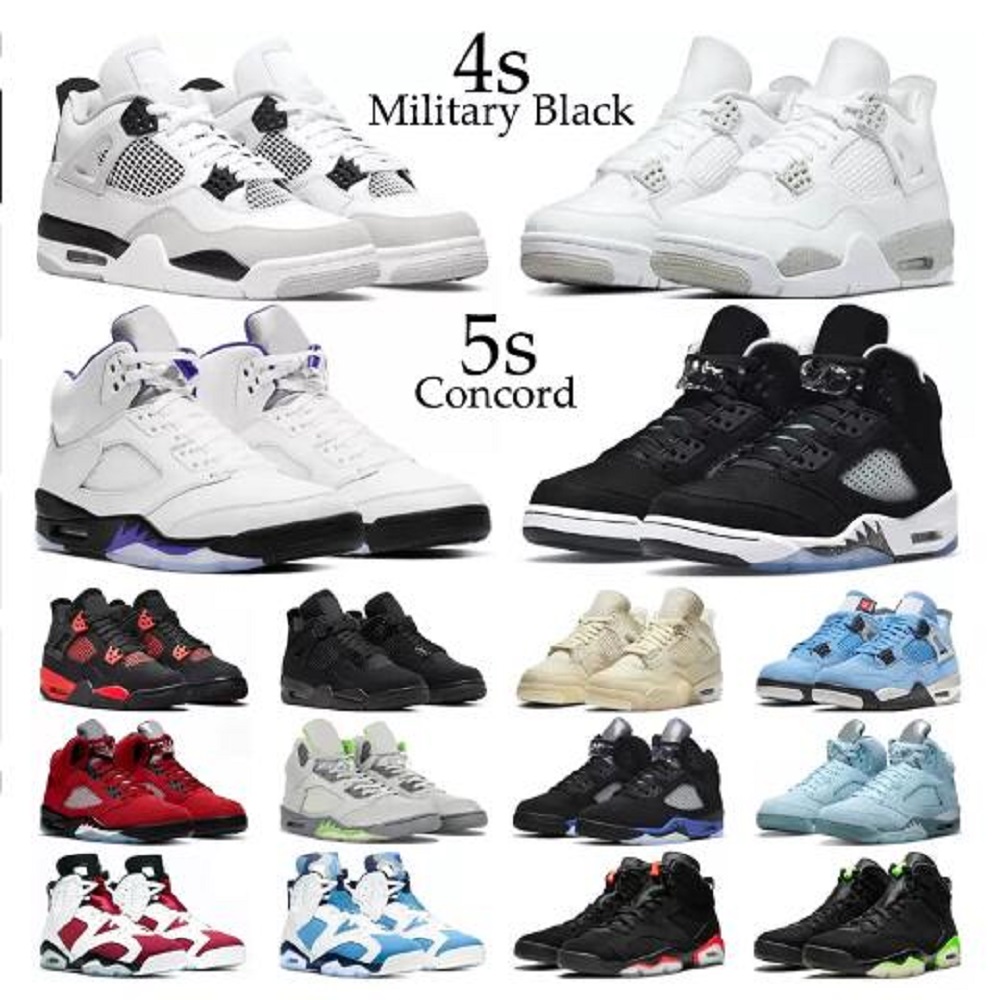 

Woman 4s Basketball Shoes Men Women Jumpman 4 Military Black Red Thunder 5s Concord Green Bean Racer Blue Oreo 6s UNC 11s Cool Grey Mens Trainers Sports Sneakers, # 36