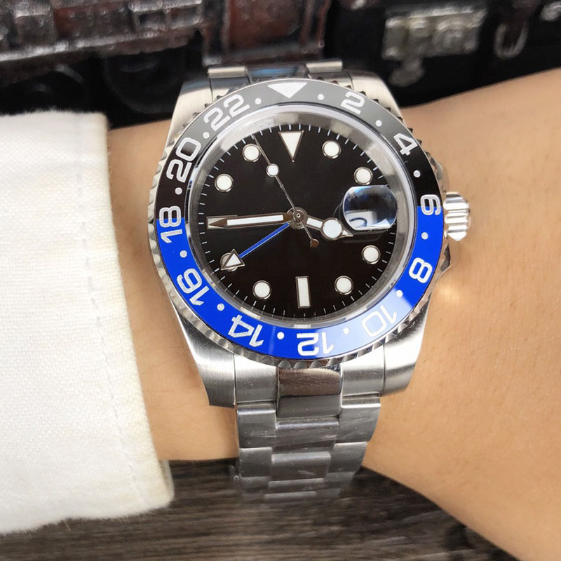 

Silver Watch Automatic Mechanical Mens Watches Business Wristwatch 40mm Stainless Steel Life Waterproof Wristwatches Montre de luxe, Color1