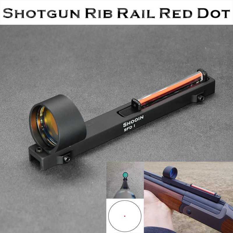 

Shooin SFD I Lightweight 1x Red Dot Sight Fiber Sight With RIB Rail Base Mount For Hunting Shotguns