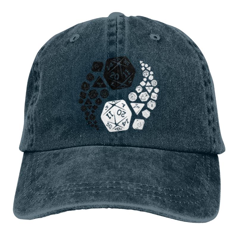 

Berets Unisex Adult Baseball Cap Dungeons And Yin Yang Retro Washed Dyed Cotton Adjustable Denim, Black