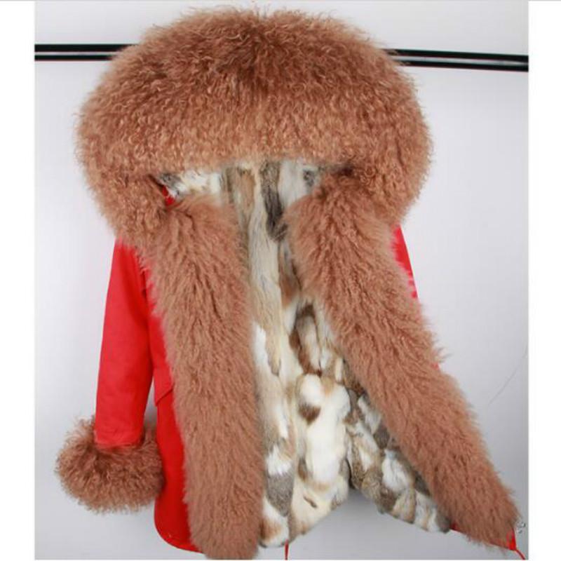 

Women's Fur & Faux Women Real Lined Park With Cotton Black Coat Natural Collar Winter JacketWomen's Women'sWomen's, Colour 15