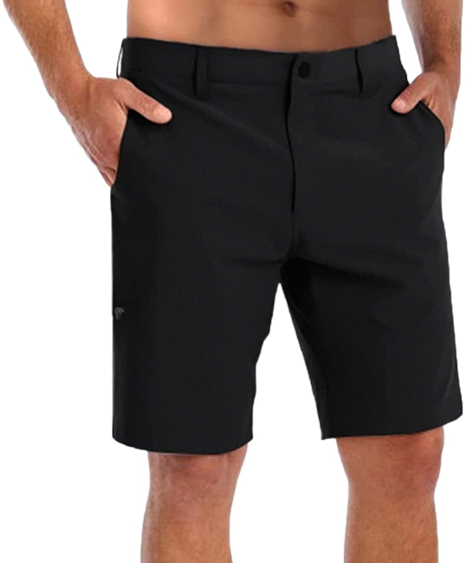 

hybrid Quick Dry Board Shorts Stretch Swim Trunks Flat Front Cargo Golf Shorts with Zipper Pockets a6Ax#, Black