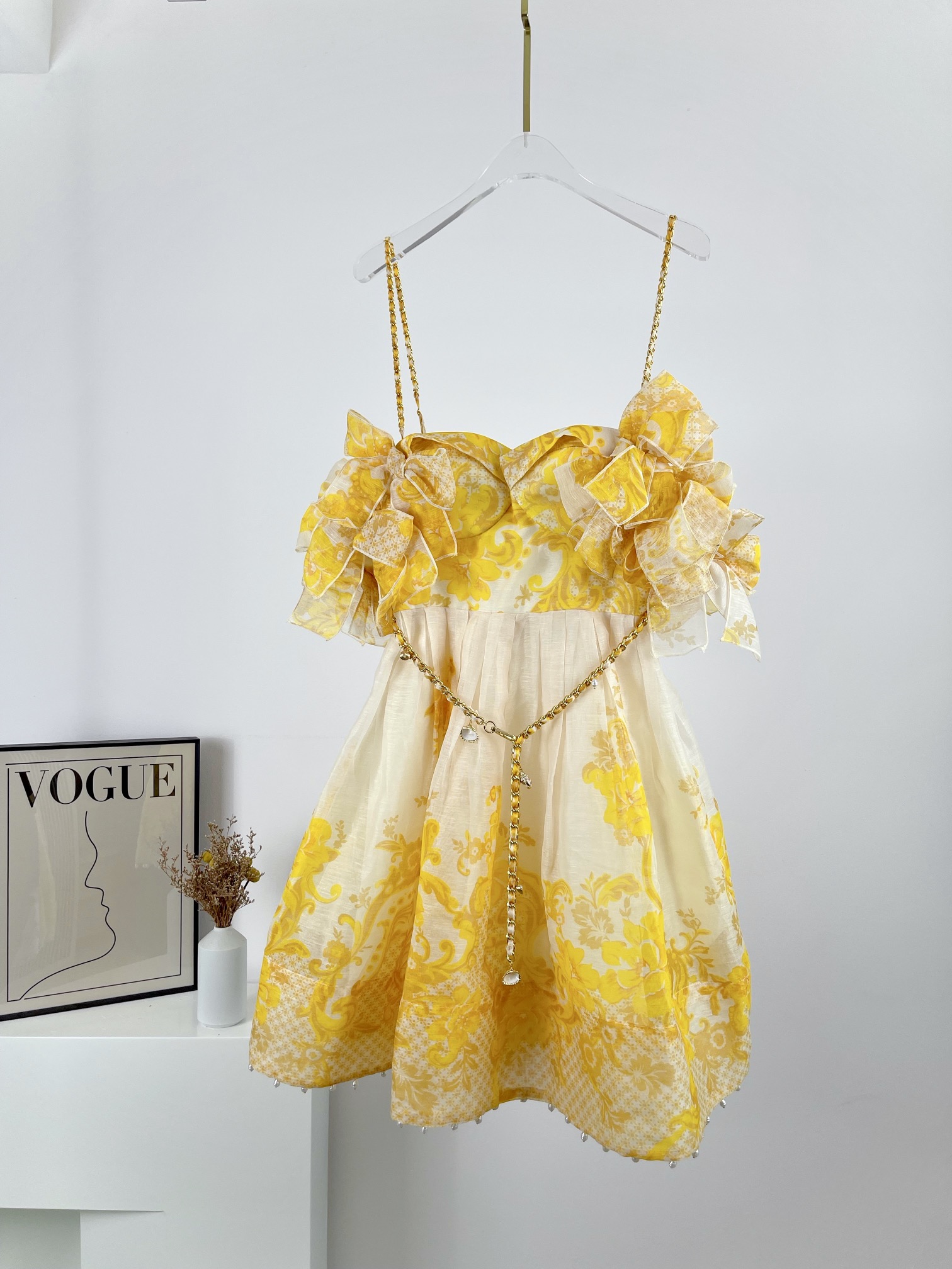 

ZIM tube top print mini dress summer dresses for women 2022 new high-end clothing Valentine' Day birthday Mother' Day gift Australia famous clothing brand, Yellow