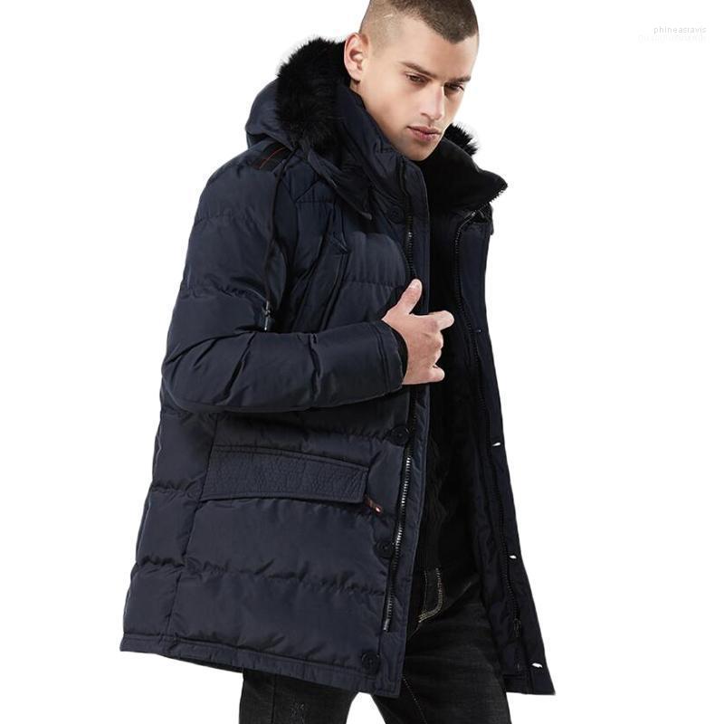 

Men's Down & Parkas Tide Winter Long Thicken Coat Men Fur Hooded Thick Keep Warm Parka Mens Outwear Windbreaker Jackets Casaco Masculino1 Ph, 8825 black