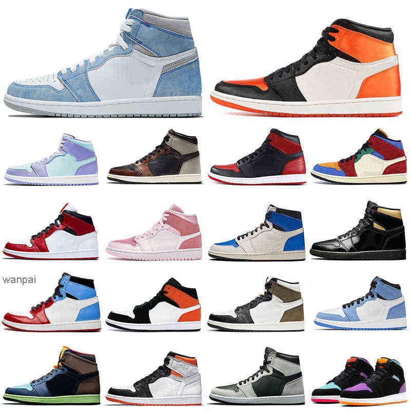 

Fashion 1s men basketball shoes 1 University Blue Obsidian Bred Shadow Digital Pink women mens trainers sports sneakers Drops OG designer Shoes, 1s lucky green